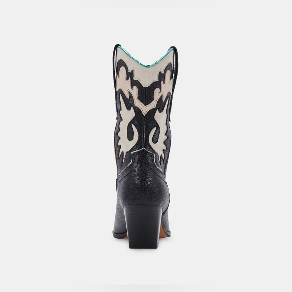 New Dolce Vita Women Western Landen Fashion Black Leather Boot Size 10 - Picture 9 of 9